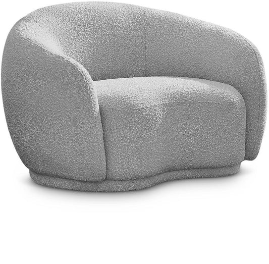 Meridian Furniture - Hyde Grey Boucle Fabric Chair - 693Grey-C veiw 1