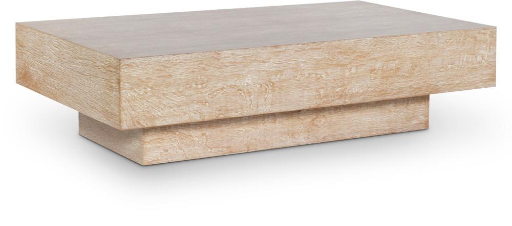 Meridian Furniture - Otto White Coffee Table - 99015Oak-CT veiw 1