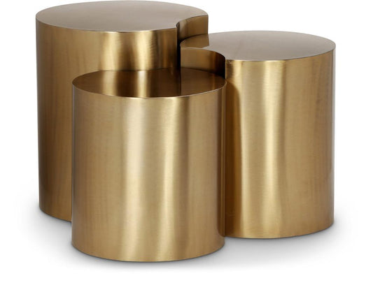 Meridian Furniture - Dimple Gold End Table - 3Pc - 99081Gold-3B veiw 1