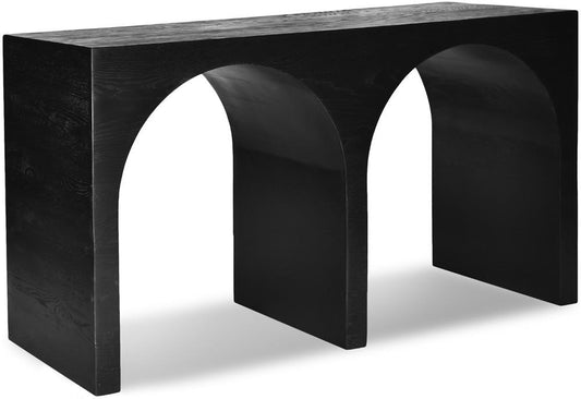 Meridian Furniture - June Black Oak Console Table - 458Black-T veiw 1