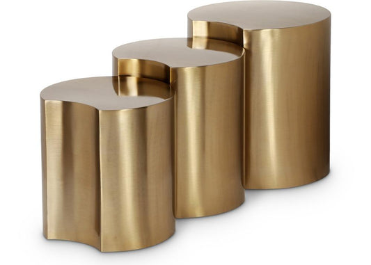Meridian Furniture - Dimple Gold End Table - 3Pc - 99081Gold-3A veiw 1