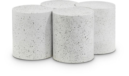 Meridian Furniture - Dimple White Coffee Table - 4Pc - 99084White-4B veiw 1