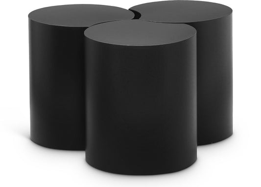 Meridian Furniture - Dimple Black Coffee Table - 3Pc - 99081Black-3D veiw 1