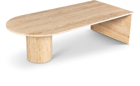 Meridian Furniture - Salerno Beige Coffee Table - 263Travertine-CT veiw 1