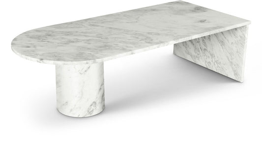 Meridian Furniture - Salerno White Coffee Table - 263White-CT veiw 1