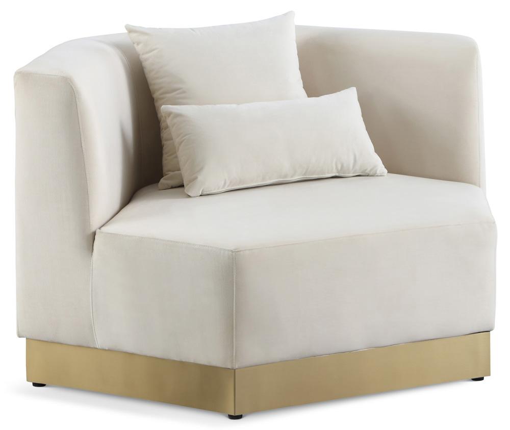 Meridian Furniture - Marquis Cream Velvet Chair - 600Cream-C veiw 1