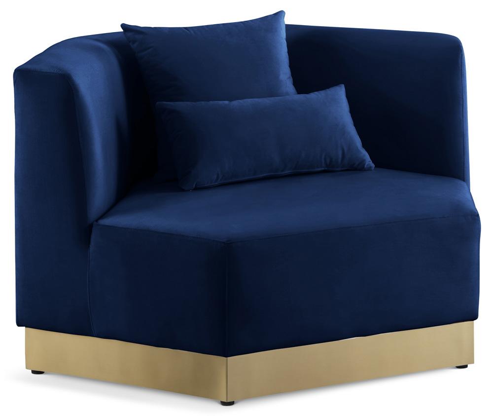Meridian Furniture - Marquis Navy Velvet Chair - 600Navy-C veiw 1