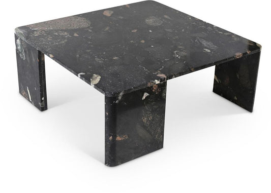Meridian Furniture - Livorno Stone Coffee Table - 99007Pebble-CT veiw 1
