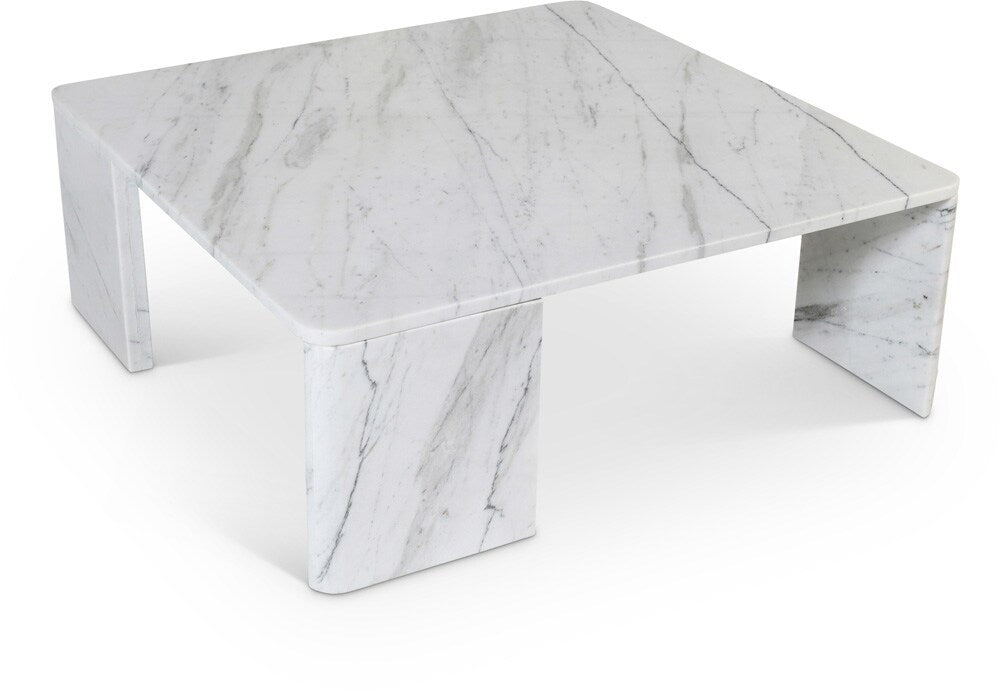 Meridian Furniture - Livorno White / Light Grey Coffee Table - 99007White-CT veiw 1