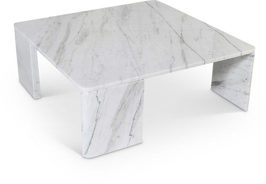 Meridian Furniture - Livorno White / Light Grey Coffee Table - 99007White-CT veiw 1