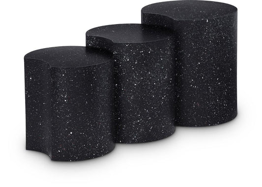 Meridian Furniture - Dimple Black End Table - 3Pc - 99084Black-3A veiw 1