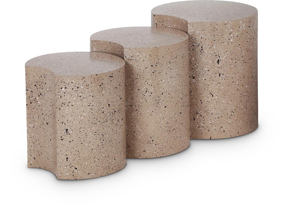 Meridian Furniture - Dimple Taupe End Table - 3Pc - 99084Taupe-3A veiw 1