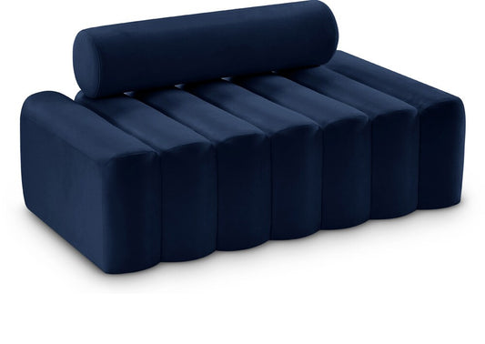 Meridian Furniture - Melody Navy Velvet Loveseat - 647Navy-L veiw 1