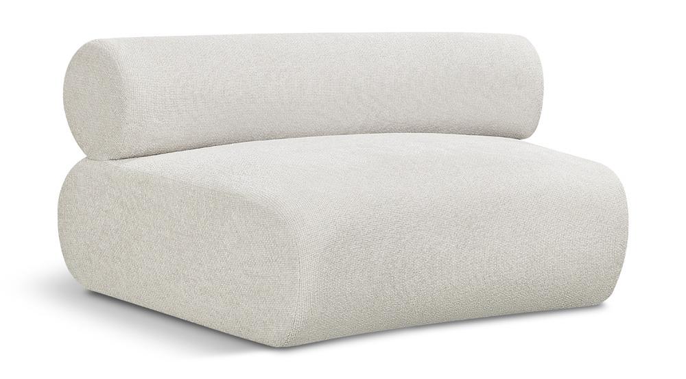 Meridian Furniture - Bale Cream Chenille Fabric Modular Chair - 114Cream-C veiw 1