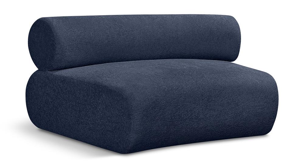 Meridian Furniture - Bale Navy Chenille Fabric Modular Chair - 114Navy-C veiw 1