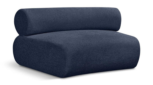 Meridian Furniture - Bale Navy Chenille Fabric Modular Chair - 114Navy-C veiw 1