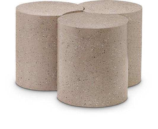 Meridian Furniture - Dimple Taupe Coffee Table - 3Pc - 99084Taupe-3D veiw 1