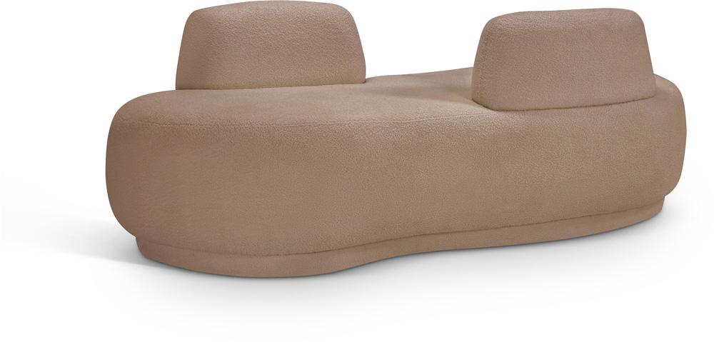 Meridian Furniture - Argyle Beige Teddy Fabric Chaise/Loveseat - 629Beige-Chaise veiw 1