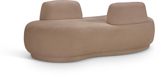 Meridian Furniture - Argyle Beige Teddy Fabric Chaise/Loveseat - 629Beige-Chaise veiw 1