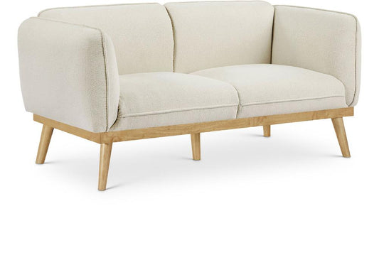 Meridian Furniture - Nolita Cream Boucle Fabric Loveseat - 159Cream-L veiw 1