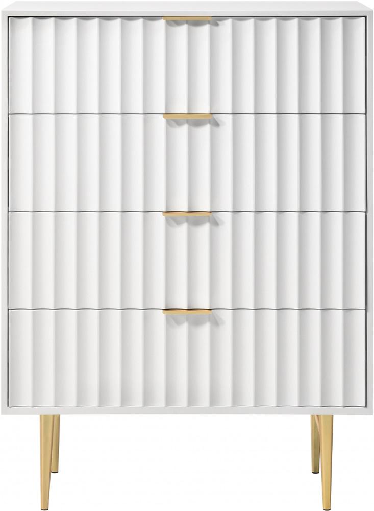 Meridian Furniture - Modernist White Gloss Chest - 801White-CH veiw 2