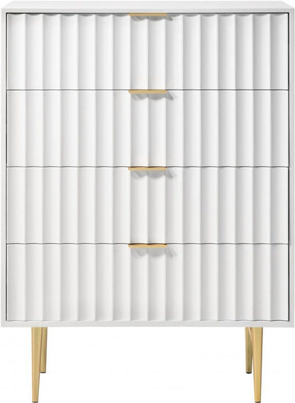 Meridian Furniture - Modernist White Gloss Chest - 801White-CH veiw 2