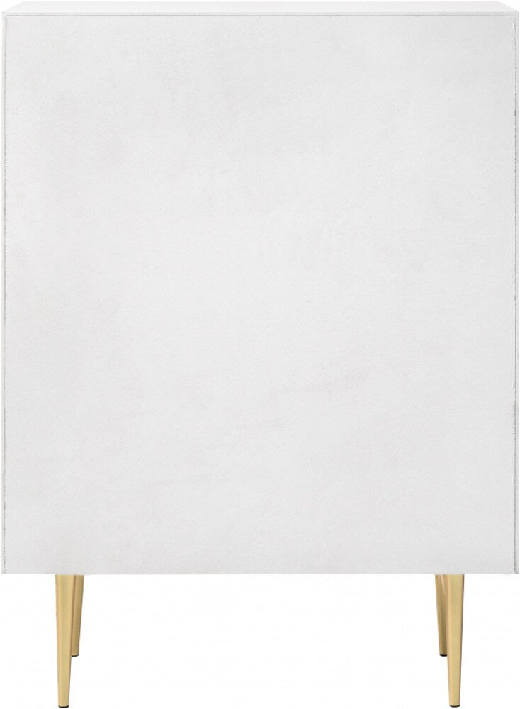 Meridian Furniture - Modernist White Gloss Chest - 801White-CH veiw 4