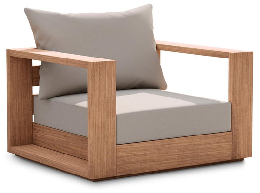 Meridian Furniture - Tulum Grey Water Resistant Fabric Outdoor Chair - 353Grey-C veiw 1