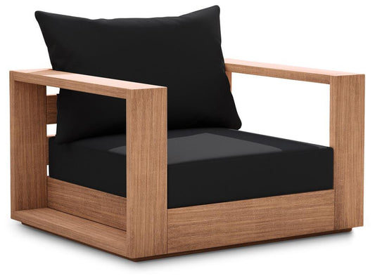 Meridian Furniture - Tulum Black Water Resistant Fabric Outdoor Chair - 353Black-C veiw 1