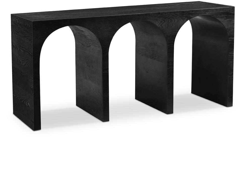 Meridian Furniture - June Black Oak Console Table - 459Black-T veiw 1