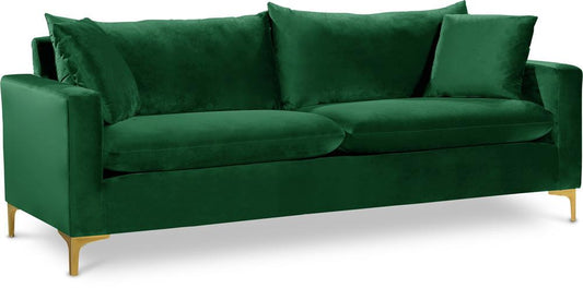 Meridian Furniture - Naomi Green Velvet Sofa - 633Green-S veiw 1