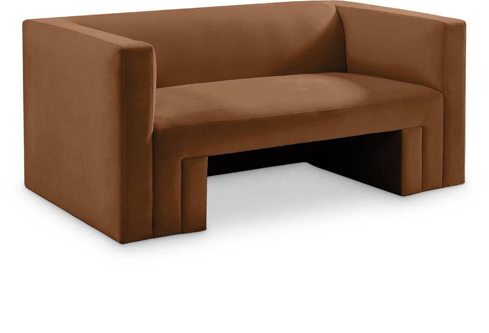 Meridian Furniture - Henson Saddle Velvet Loveseat - 665Saddle-L veiw 1