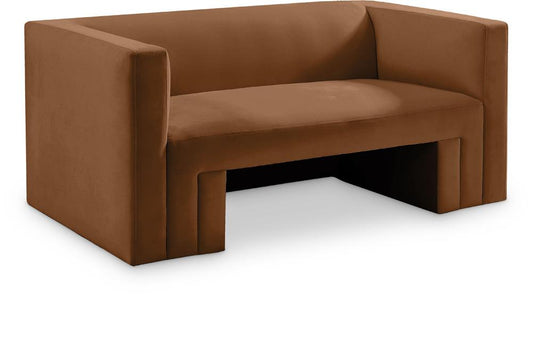 Meridian Furniture - Henson Saddle Velvet Loveseat - 665Saddle-L veiw 1
