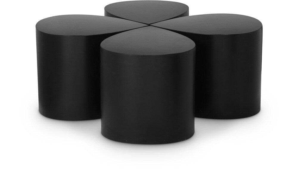 Meridian Furniture - Petal Black Coffee Table - 4pc - 99087Black-CT-4PC veiw 1