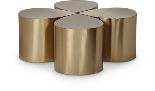 Meridian Furniture - Petal Gold Coffee Table - 4pc - 99087Gold-CT-4PC veiw 1