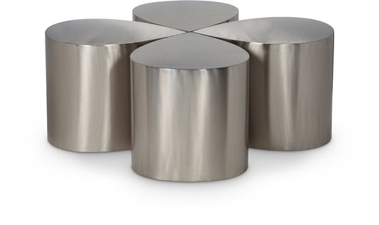 Meridian Furniture - Petal Silver Coffee Table - 4pc - 99087Silver-CT-4PC veiw 1