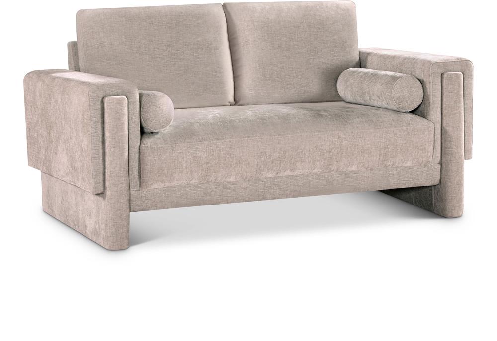 Meridian Furniture - Madeline Beige Chenille Fabric Loveseat - 152Beige-L veiw 1