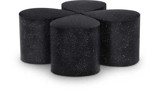 Meridian Furniture - Petal Black Coffee Table  - 99088Black-CT-4PC veiw 1