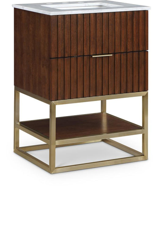 Meridian Furniture - Monad Walnut Bathroom Vanity - 404Walnut-24 veiw 1