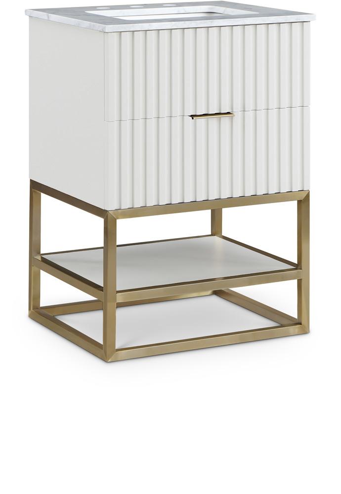 Meridian Furniture - Monad White Bathroom Vanity - 404White-24 veiw 1