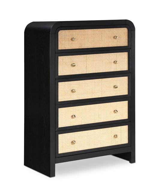 Meridian Furniture - Siena Black Chest - SienaBlack-CH veiw 1