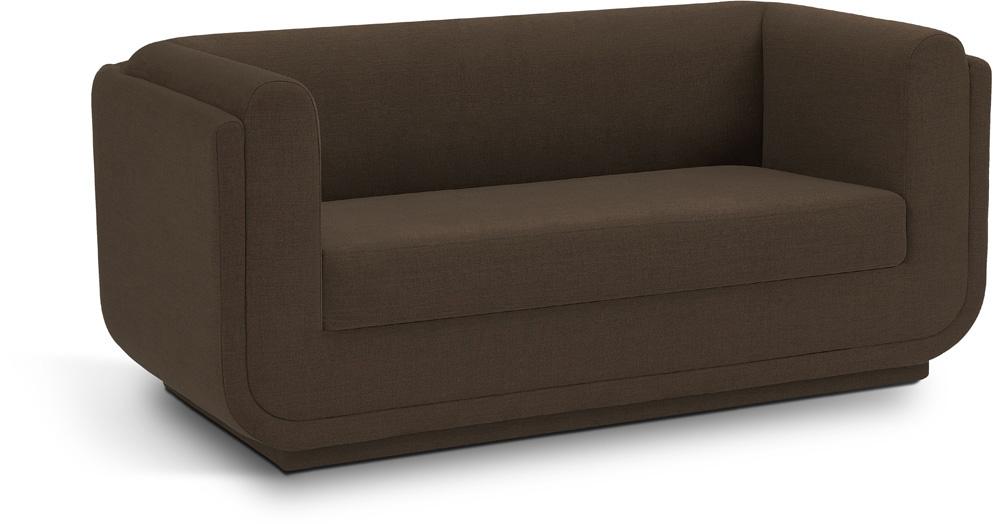 Meridian Furniture - Kimora Brown Linen Textured Fabric Loveseat - 151Brown-L veiw 1