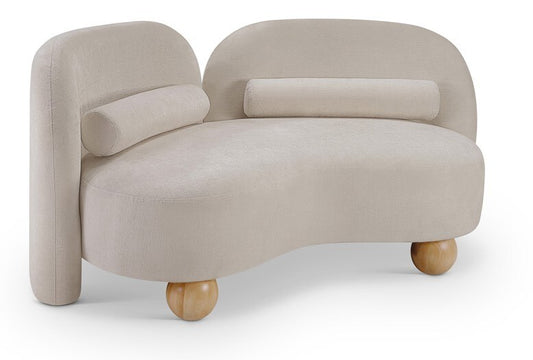 Meridian Furniture - Daphne Beige Chenille Fabric Loveseat - 44001Beige-L veiw 1