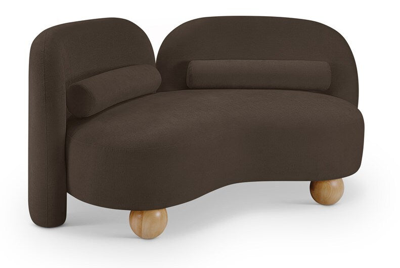 Meridian Furniture - Daphne Brown Chenille Fabric Loveseat - 44001Brown-L veiw 1