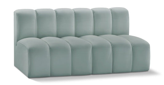 Meridian Furniture - Arc Mint Green Vegan Leather Modular Sofa - 2Pc - 101Mint-S2A veiw 1