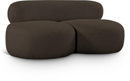 Meridian Furniture - Venti Brown Boucle Fabric Loveseat - 140Brown-L veiw 1