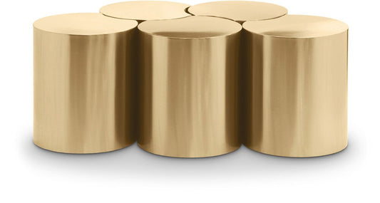 Meridian Furniture - Dimple Gold Coffee Table - 5Pc - 99081Gold-5B veiw 1