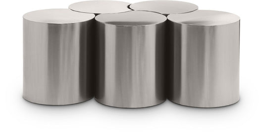 Meridian Furniture - Dimple Silver Coffee Table - 5Pc - 99081Silver-5B veiw 1