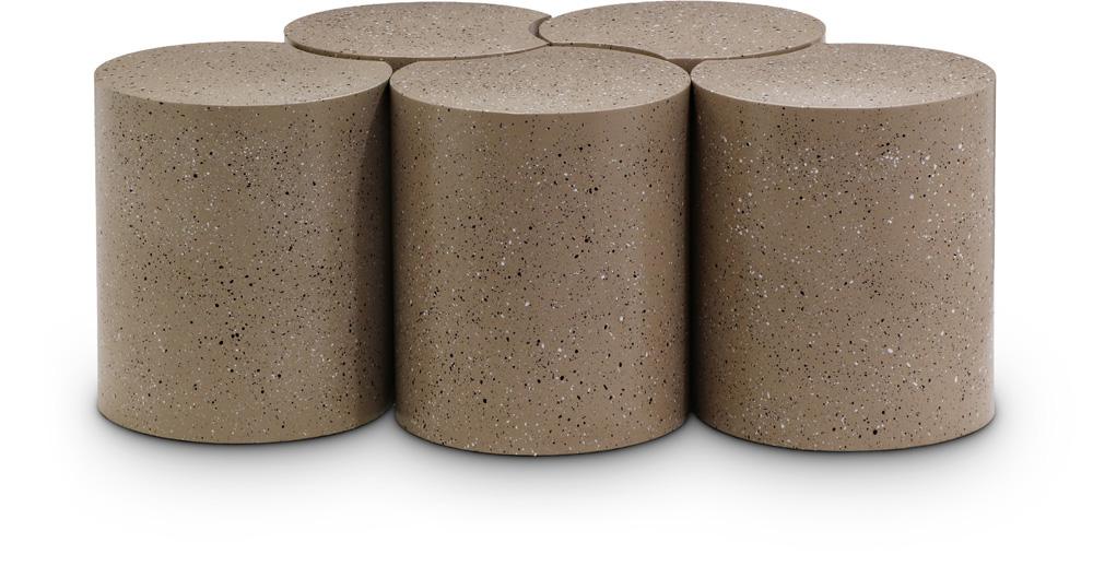 Meridian Furniture - Dimple Taupe Coffee Table - 5Pc - 99084Taupe-5B veiw 1