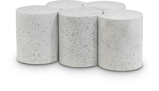 Meridian Furniture - Dimple White Coffee Table - 5Pc - 99084White-5B veiw 1